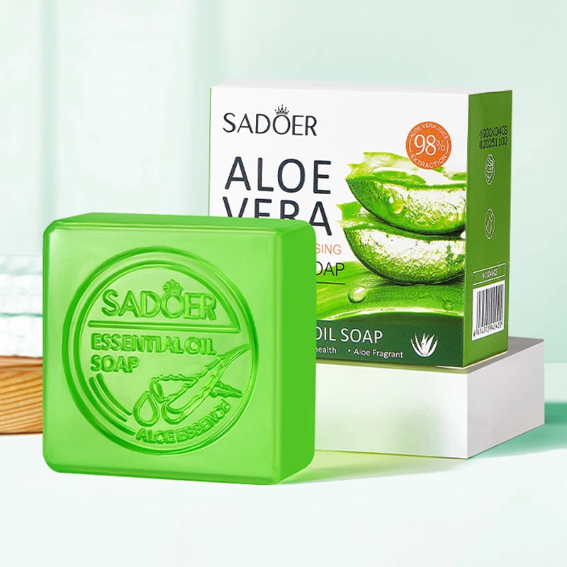 SADOER Aloe – Handmade Facial Soap for Moisturizing, Firming & Oil Control